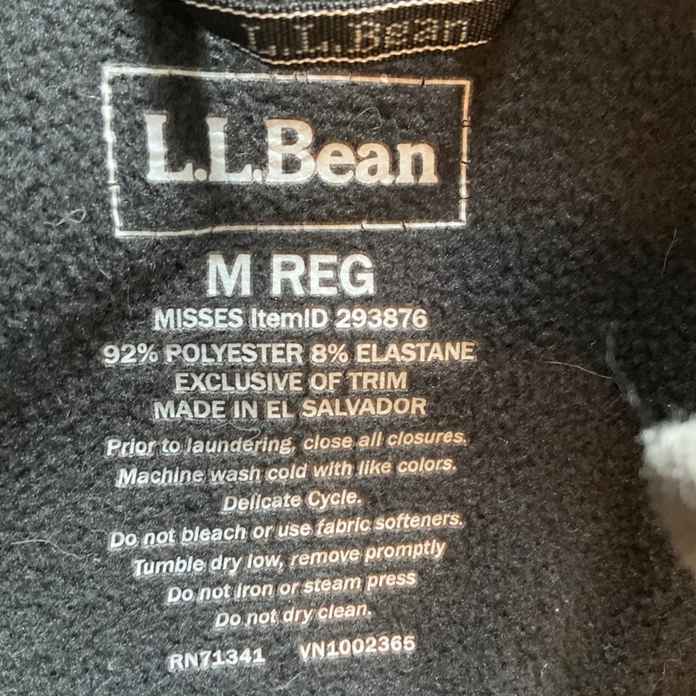 LL Bean Womens‎ Full Zip Jacket Black M Reg Lightweight Outdoor Casual - Picture 3 of 7